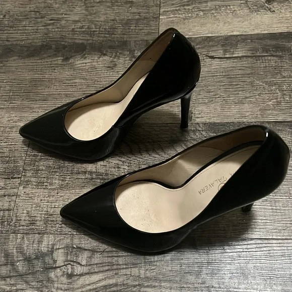 Shiny Black Lidia Talavera Heels US10 - Picture 5 of 9